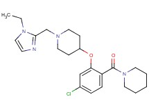 4-[5-chloro-2-(1-piperidinylcarbonyl)phenoxy]-1-[(1-ethyl-1H-imidazol-2-yl)methyl]piperidine