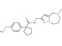 1-(4-methoxyphenyl)-N-(5,6,7,8-tetrahydro-4H-pyrazolo[1,5-a][1,4]diazepin-2-ylmethyl)cyclopentanecarboxamide hydrochloride