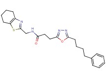 3-[5-(4-phenylbutyl)-1,3,4-oxadiazol-2-yl]-N-(4,5,6,7-tetrahydro-1,3-benzothiazol-2-ylmethyl)propanamide
