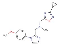 1-(3-cyclopropyl-1,2,4-oxadiazol-5-yl)-N-{[1-(4-methoxyphenyl)-1H-imidazol-2-yl]methyl}-N-methylmethanamine