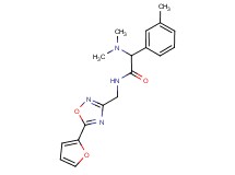 2-(dimethylamino)-N-{[5-(2-furyl)-1,2,4-oxadiazol-3-yl]methyl}-2-(3-methylphenyl)acetamide