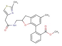 methyl 2-[5-methyl-2-({[(2-methyl-1,3-thiazol-4-yl)acetyl]amino}methyl)-2,3-dihydro-1-benzofuran-7-yl]benzoate