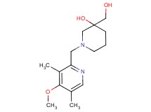 3-(hydroxymethyl)-1-[(4-methoxy-3,5-dimethyl-2-pyridinyl)methyl]-3-piperidinol