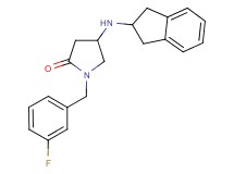 4-(2,3-dihydro-1H-inden-2-ylamino)-1-(3-fluorobenzyl)-2-pyrrolidinone