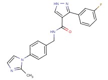3-(3-fluorophenyl)-N-[4-(2-methyl-1H-imidazol-1-yl)benzyl]-1H-pyrazole-4-carboxamide
