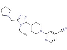 2-{4-[4-ethyl-5-(pyrrolidin-1-ylmethyl)-4H-1,2,4-triazol-3-yl]piperidin-1-yl}isonicotinonitrile