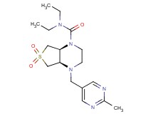 (4aR*,7aS*)-N,N-diethyl-4-[(2-methyl-5-pyrimidinyl)methyl]hexahydrothieno[3,4-b]pyrazine-1(2H)-carboxamide 6,6-dioxide