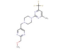 2-(4-{[2-(methoxymethyl)-5-pyrimidinyl]methyl}-1-piperazinyl)-4-methyl-6-(trifluoromethyl)pyrimidine