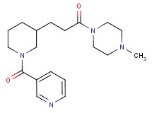 1-methyl-4-{3-[1-(3-pyridinylcarbonyl)-3-piperidinyl]propanoyl}piperazine