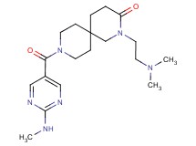 2-[2-(dimethylamino)ethyl]-9-{[2-(methylamino)pyrimidin-5-yl]carbonyl}-2,9-diazaspiro[5.5]undecan-3-one