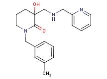 3-hydroxy-1-(3-methylbenzyl)-3-{[(2-pyridinylmethyl)amino]methyl}-2-piperidinone