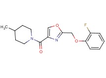 1-({2-[(2-fluorophenoxy)methyl]-1,3-oxazol-4-yl}carbonyl)-4-methylpiperidine