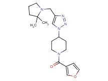 4-{4-[(2,2-dimethyl-1-pyrrolidinyl)methyl]-1H-1,2,3-triazol-1-yl}-1-(3-furoyl)piperidine trifluoroacetate