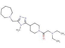 (2-{4-[5-(azepan-1-ylmethyl)-4-methyl-4H-1,2,4-triazol-3-yl]piperidin-1-yl}-2-oxoethyl)diethylamine