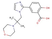 2-hydroxy-5-[1-(2-methyl-2-morpholin-4-ylpropyl)-1H-imidazol-2-yl]benzoic acid