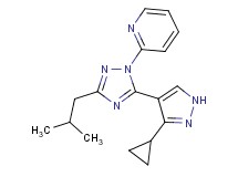 2-[5-(3-cyclopropyl-1H-pyrazol-4-yl)-3-isobutyl-1H-1,2,4-triazol-1-yl]pyridine