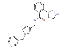 N-[(1-benzyl-1H-pyrazol-4-yl)methyl]-2-(3-pyrrolidinyl)benzamide