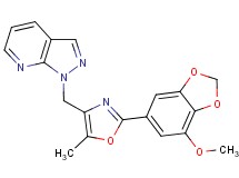 1-{[2-(7-methoxy-1,3-benzodioxol-5-yl)-5-methyl-1,3-oxazol-4-yl]methyl}-1H-pyrazolo[3,4-b]pyridine