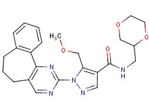1-(6,7-dihydro-5H-benzo[6,7]cyclohepta[1,2-d]pyrimidin-2-yl)-N-(1,4-dioxan-2-ylmethyl)-5-(methoxymethyl)-1H-pyrazole-4-carboxamide
