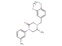 4-(3,4-dimethoxybenzyl)-5-methyl-1-(3-methylphenyl)-2-piperazinone