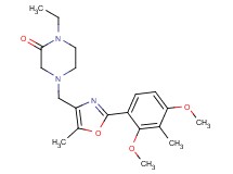 4-{[2-(2,4-dimethoxy-3-methylphenyl)-5-methyl-1,3-oxazol-4-yl]methyl}-1-ethylpiperazin-2-one