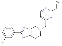 5-[(2-ethylpyrimidin-4-yl)methyl]-2-(3-fluorophenyl)-4,5,6,7-tetrahydro-1H-imidazo[4,5-c]pyridine