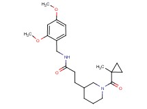 N-(2,4-dimethoxybenzyl)-3-{1-[(1-methylcyclopropyl)carbonyl]piperidin-3-yl}propanamide