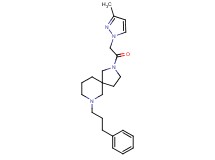 2-[(3-methyl-1H-pyrazol-1-yl)acetyl]-7-(3-phenylpropyl)-2,7-diazaspiro[4.5]decane