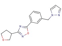 5-[3-(1H-pyrazol-1-ylmethyl)phenyl]-3-(tetrahydrofuran-3-yl)-1,2,4-oxadiazole