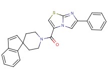 1'-[(6-phenylimidazo[2,1-b][1,3]thiazol-3-yl)carbonyl]spiro[indene-1,4'-piperidine]
