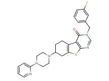 3-(3-fluorobenzyl)-7-[4-(2-pyridinyl)-1-piperazinyl]-5,6,7,8-tetrahydro[1]benzothieno[2,3-d]pyrimidin-4(3H)-one