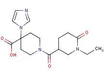1-[(1-ethyl-6-oxopiperidin-3-yl)carbonyl]-4-(1H-imidazol-1-yl)piperidine-4-carboxylic acid