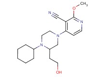 4-[4-cyclohexyl-3-(2-hydroxyethyl)-1-piperazinyl]-2-methoxynicotinonitrile