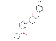 1-(4-methylbenzyl)-4-[4-(1-pyrrolidinylcarbonyl)-2-pyridinyl]-2-piperazinone