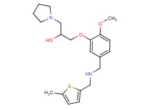 1-[2-methoxy-5-({[(5-methyl-2-thienyl)methyl]amino}methyl)phenoxy]-3-(1-pyrrolidinyl)-2-propanol