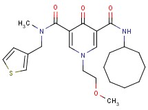 N'-cyclooctyl-1-(2-methoxyethyl)-N-methyl-4-oxo-N-(3-thienylmethyl)-1,4-dihydro-3,5-pyridinedicarboxamide