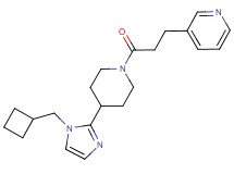 3-(3-{4-[1-(cyclobutylmethyl)-1H-imidazol-2-yl]-1-piperidinyl}-3-oxopropyl)pyridine