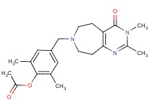 4-[(2,3-dimethyl-4-oxo-3,4,5,6,8,9-hexahydro-7H-pyrimido[4,5-d]azepin-7-yl)methyl]-2,6-dimethylphenyl acetate