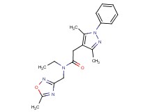 2-(3,5-dimethyl-1-phenyl-1H-pyrazol-4-yl)-N-ethyl-N-[(5-methyl-1,2,4-oxadiazol-3-yl)methyl]acetamide