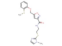 N-{2-[(1-methyl-1H-imidazol-2-yl)thio]ethyl}-5-{[2-(methylthio)phenoxy]methyl}-3-isoxazolecarboxamide
