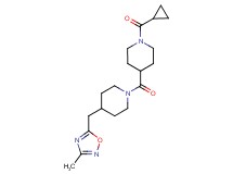 1-(cyclopropylcarbonyl)-4-({4-[(3-methyl-1,2,4-oxadiazol-5-yl)methyl]-1-piperidinyl}carbonyl)piperidine