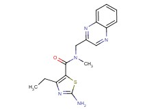 2-amino-4-ethyl-N-methyl-N-(quinoxalin-2-ylmethyl)-1,3-thiazole-5-carboxamide
