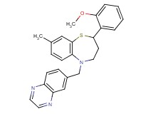 2-(2-methoxyphenyl)-8-methyl-5-(6-quinoxalinylmethyl)-2,3,4,5-tetrahydro-1,5-benzothiazepine