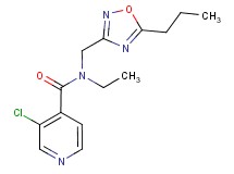 3-chloro-N-ethyl-N-[(5-propyl-1,2,4-oxadiazol-3-yl)methyl]isonicotinamide