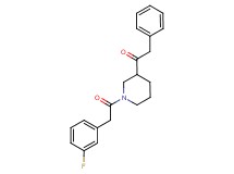 1-{1-[(3-fluorophenyl)acetyl]-3-piperidinyl}-2-phenylethanone