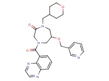 6-(3-pyridinylmethoxy)-4-(5-quinoxalinylcarbonyl)-1-(tetrahydro-2H-pyran-4-ylmethyl)-1,4-diazepan-2-one