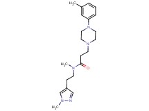N-methyl-3-[4-(3-methylphenyl)-1-piperazinyl]-N-[2-(1-methyl-1H-pyrazol-4-yl)ethyl]propanamide