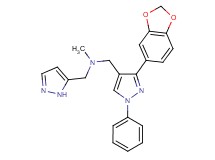 1-[3-(1,3-benzodioxol-5-yl)-1-phenyl-1H-pyrazol-4-yl]-N-methyl-N-(1H-pyrazol-5-ylmethyl)methanamine