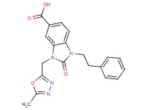 3-[(5-methyl-1,3,4-oxadiazol-2-yl)methyl]-2-oxo-1-(2-phenylethyl)-2,3-dihydro-1H-benzimidazole-5-carboxylic acid