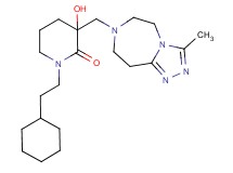 1-(2-cyclohexylethyl)-3-hydroxy-3-[(3-methyl-5,6,8,9-tetrahydro-7H-[1,2,4]triazolo[4,3-d][1,4]diazepin-7-yl)methyl]piperidin-2-one
